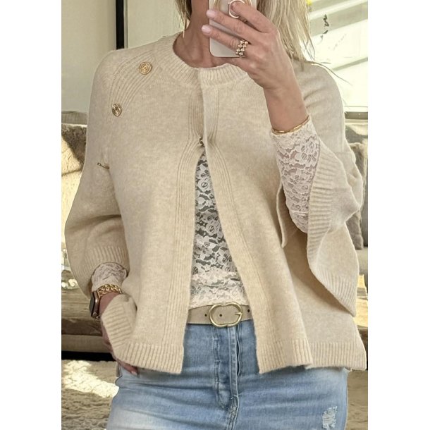 Louis Cape Stripe- Ecru Solid