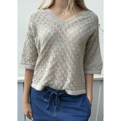 Lourine V-neck Pullover- Feather gr
