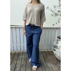 Lourine V-neck Pullover- Feather gr