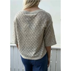 Lourine V-neck Pullover- Feather gr
