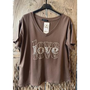 Oversize Love T-shirt- Brown