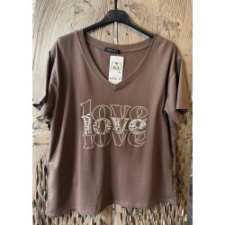 Love Love T-shirt-Brown