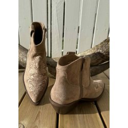 Low Flower Cowboy Boots 5276- Khaki
