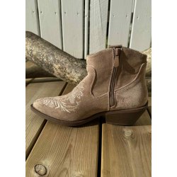 Low Flower Cowboy Boots 5276- Khaki