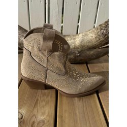 Low Studded Cowboy Boots 7663- Khak