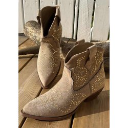 Low Studded Cowboy Boots 7663- Khak