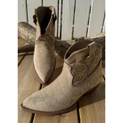 Low Studded Cowboy Boots 7663- Khak