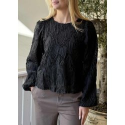 Lucie O-Neck Top-Black