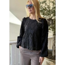 Lucie O-Neck Top-Black