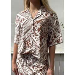 Lydia ss lo Shirt- Rawhide Tofu