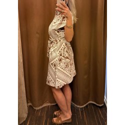Lydia ss Short Dress- Rawhide Tofu