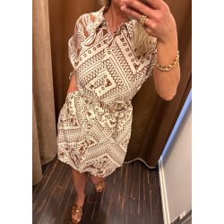 Lydia ss Short Dress- Rawhide Tofu