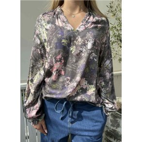 Madi Dittemarie Blouse- Grey flower