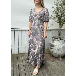 Madi Dittemarie long Dress- Grey fl