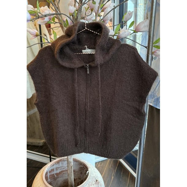 Marley Hoodie Knit- Brown