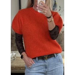 Marley Short Sleeve Knit- orange