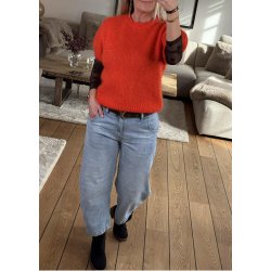 Marley Short Sleeve Knit- orange