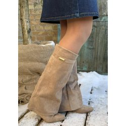 Marquiiz Fold Over Boots- Khaki