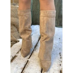 Marquiiz Fold Over Boots- Khaki