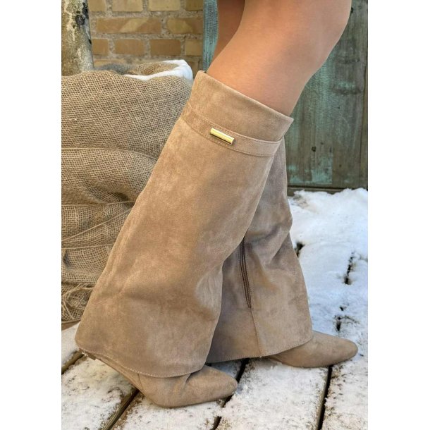 Marquiiz Fold Over Boots- Khaki