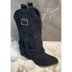 Marquiiz Heel Cowboy Boots- Black