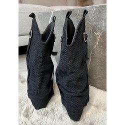 Marquiiz Heel Cowboy Boots- Black