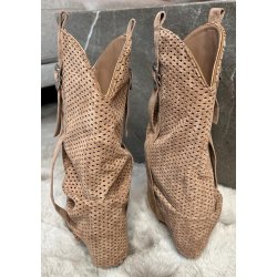 Marquiiz Heel Cowboy Boots- Camel