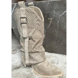 Marquiiz Heel Cowboy Boots- Khaki