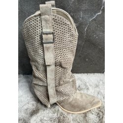 Marquiiz Heel Cowboy Boots- Khaki