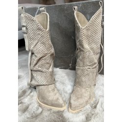 Marquiiz Heel Cowboy Boots- Khaki