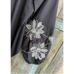 Merle Hope L/S V-neck Top- Black white