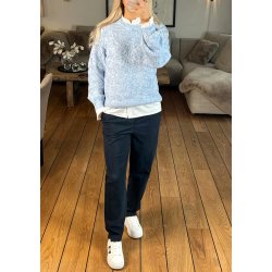 Mia Re Chino Hw Pant- Sky Captain