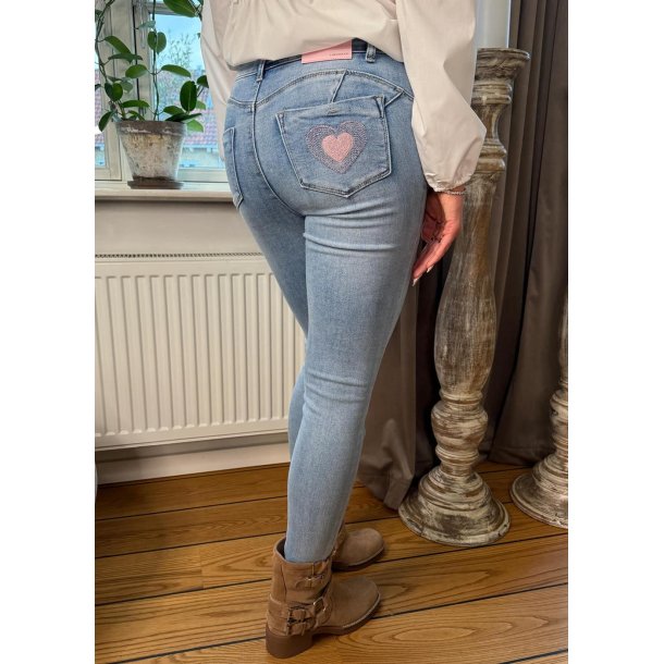 Milas Heart Push Up  Jeans- blue