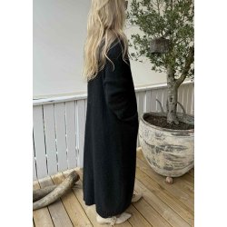 Milu Ls Lo Long Knit Cardigan-Black