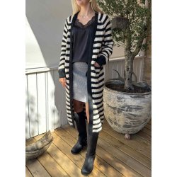 Milu ls Long Knit Cardigan- Black Sandshell