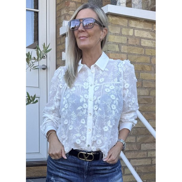 Minna Long Sleeve Shirt- White