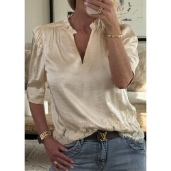 Moe Lace Blouse- Champagne