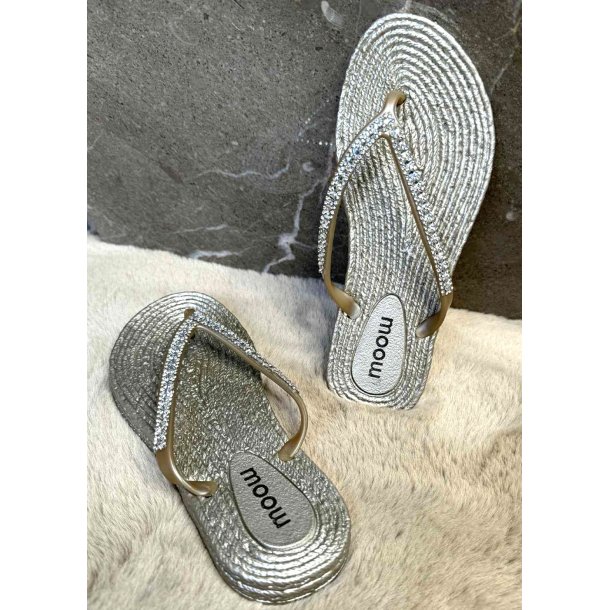 Moow Glam Slippers- Gold