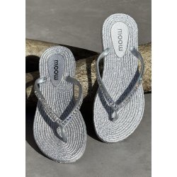 Moow Glam Slippers- Silver