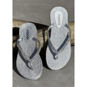 Moow Glam Slippers- Silver