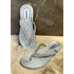 Moow Glam Slippers- Silver