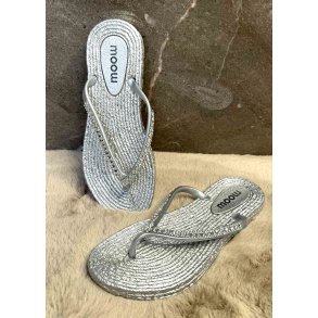 Moow Glam Slippers- Silver