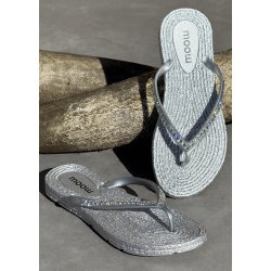 Moow Glam Slippers- Silver
