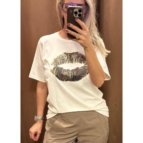 Musa Gith T-shirt- Gardenia Leopard- White