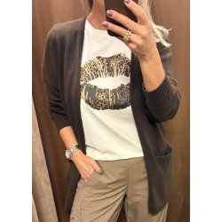 Musa Gith T-shirt- Gardenia Leopard- White