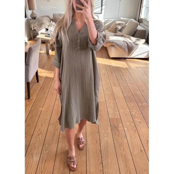 Myra Elina Dress- Dusky Green