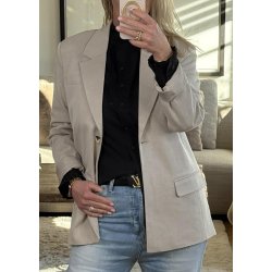 Natalia Ls Round Neck Blouse- Black