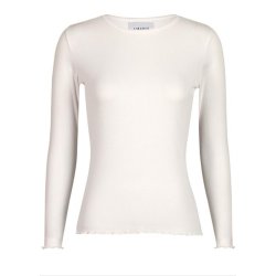 Natalia Ls Round Neck Blouse- white