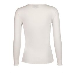 Natalia Ls Round Neck Blouse- white