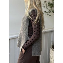 Nete sl Knit Vest- Morel melange